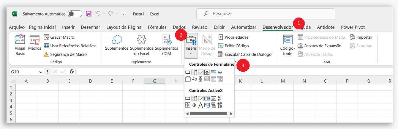 Barra de ferramenta Desenvolvedor Excel - Os 5 segredos para criar um dashboard dinâmico no Excel